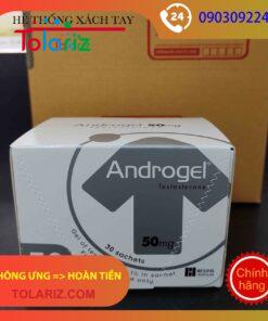 Gel bôi da Androgel 50mg/5g Besins hỗ trợ điều trị thiểu năng tuyến sinh dục nam giới (30 gói)