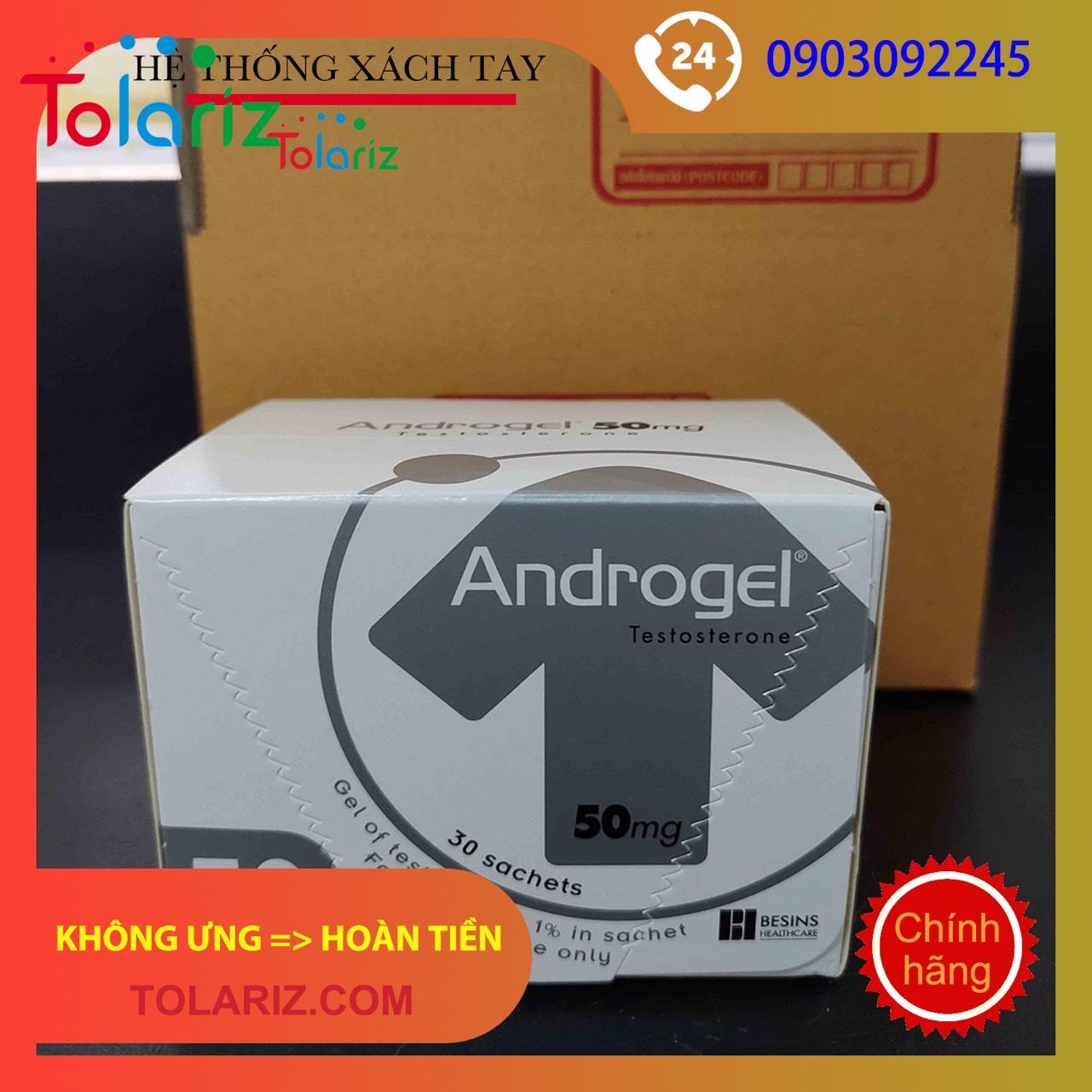 Gel bôi da Androgel 50mg/5g Besins hỗ trợ điều trị thiểu năng tuyến sinh dục nam giới (30 gói) Gel bôi da Androgel 50mg/5g Besins hỗ trợ điều trị thiểu năng tuyến sinh dục nam giới (30 gói)