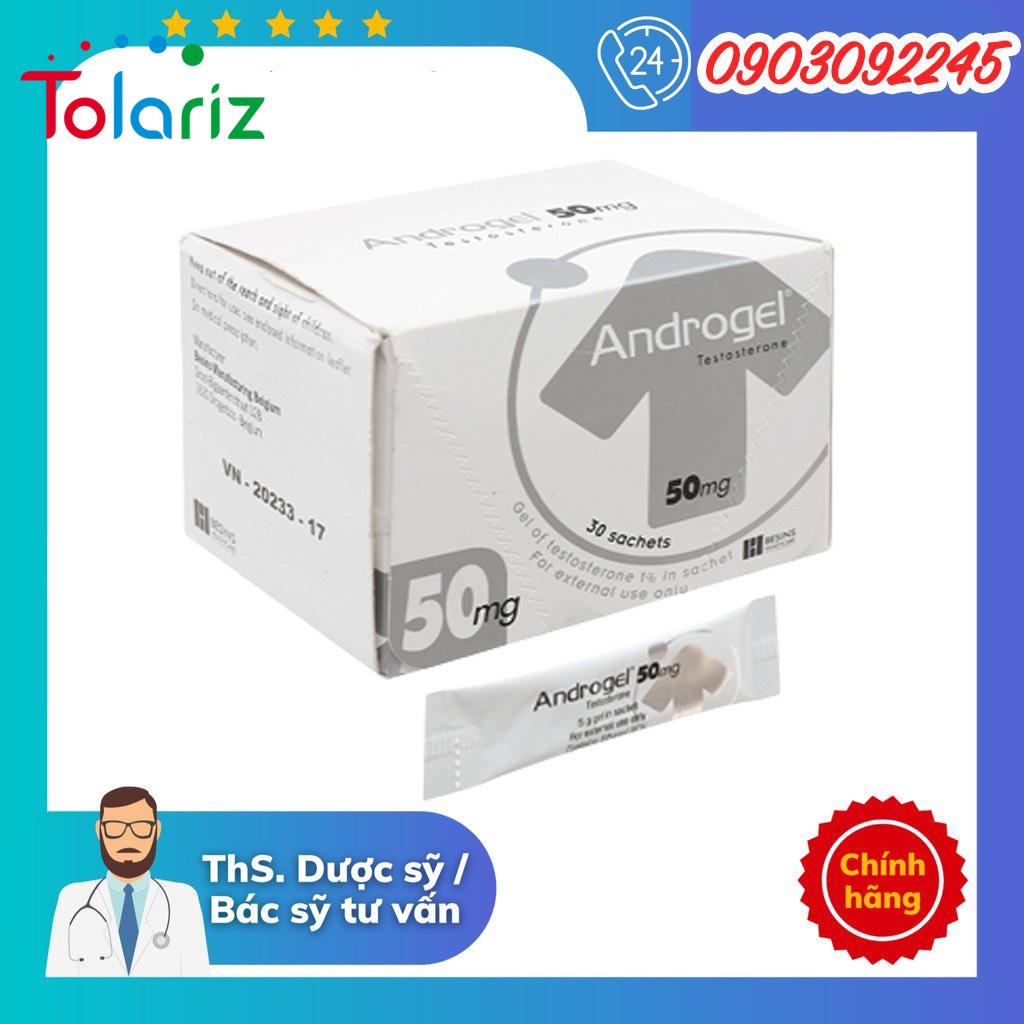Thuốc bôi Androgel 50mg Besins 30 gói giá bao nhiêu, mua ở đâu? Thuốc bôi Androgel 50mg Besins 30 gói giá bao nhiêu, mua ở đâu?