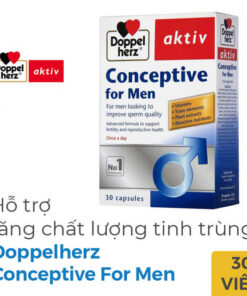 Thuốc Doppelherz Conceptive For Men chứa các thành phần vitamin và khoáng chất có tác dụng chống oxy hóa