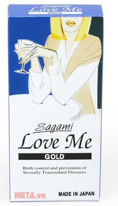 Bao cao su Sagami Love Me Gold dòng bao cao su siêu mỏng