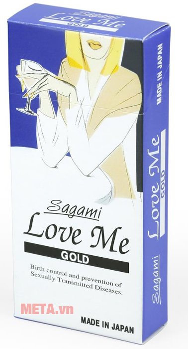 Bao cao su Sagami Love Me Gold (hộp 10 chiếc)