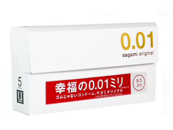 Bao cao su Sagami Original 0.01 siêu mỏng (Hộp 5 chiếc)