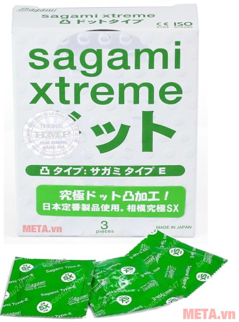 Bộ 2 Hộp BCS Sagami Xtreme White (1 hộp 3 chiếc – 2 hộp 6 chiếc)