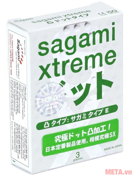 Bao cao su Sagami Xtreme White có tem nhà nhập khẩu