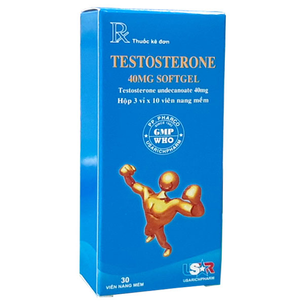 Testosterone 40mg softgel – Liệu pháp thay thế testosterone ở nam giới
