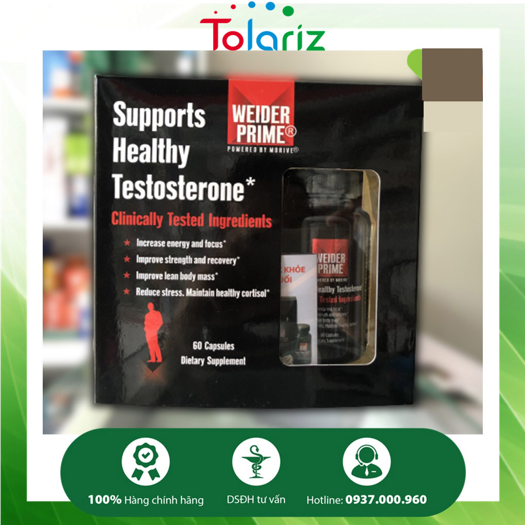 Weider Prime Testosterone Support | Tăng Nội Tiết Tố Nam Từ Mỹ | 120 Viên